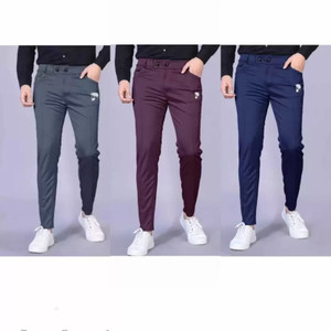 BHUMIGARMENTS Regular Fit Men Dark Blue, Grey, Purple Trousers