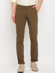 DUKE Slim Fit Men Brown Trousers