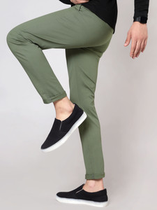 BEYOUNG Regular Fit Men Green Trousers