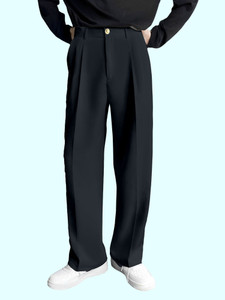 FTX Men Relaxed Grey Lycra Blend Trousers - Image 1