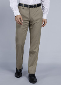 VAN HEUSEN Slim Fit Men Khaki Trousers