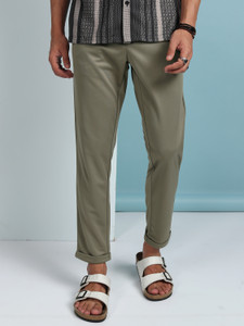 HIGHLANDER Knitted Regular Fit Men Green Trousers
