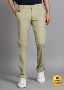 PARX Tapered Men Green Trousers