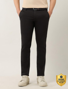 Arrow Sport Slim Fit Men Black Trousers