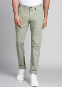 PETER ENGLAND Slim Fit Men Green Trousers