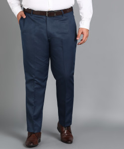 METRONAUT PLUS Plus Size Slim Fit Men Blue Trousers