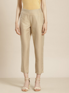 Juniper Slim Fit Women Beige Trousers