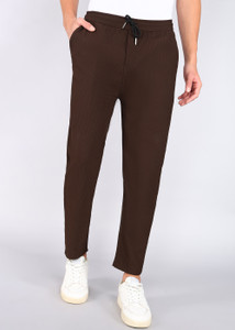 Flicfol Regular Fit Men Brown Trousers