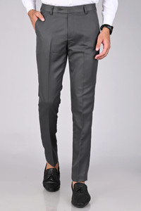 MANCREW Regular Fit Men Grey Trousers