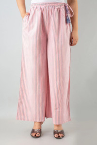 KANCHUK Regular Fit Women Pink Trousers