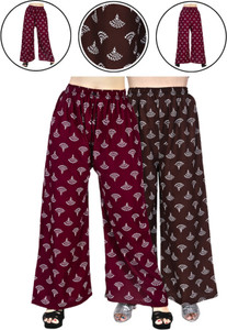 4K FASHION Relaxed Women Maroon, Brown Trousers