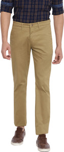 CANTABIL Regular Fit Men Khaki Trousers