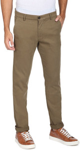Arrow Sport Slim Fit Men Brown Trousers