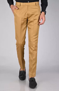 Sucheh Gwalior Slim Fit Men Gold Trousers