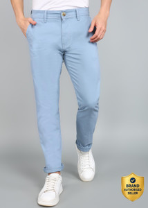 WROGN Slim Fit Men Blue Trousers