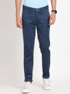 TURTLE Tapered Men Blue Trousers