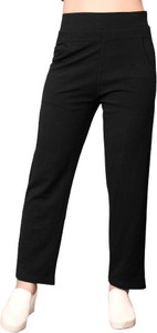 BALUDACLOTHS Regular Fit Women Black Trousers