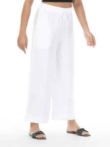 FLY BIRDS Relaxed Women White Trousers