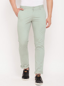 DUKE Slim Fit Men Green Trousers