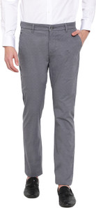 CANTABIL Regular Fit Men Grey Trousers