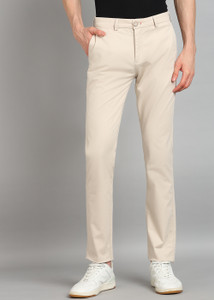 KILLER Slim Fit Men Cream Trousers