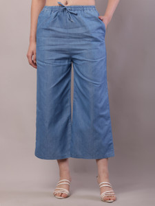 Sellingsea Regular Fit Women Blue Trousers