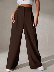 loomzy Relaxed Women Brown Trousers