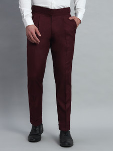 FASHIONEMPIRE Regular Fit Men Maroon Trousers