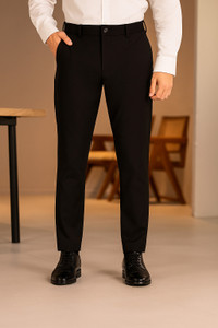 The Revenant Slim Fit Men Black Trousers