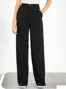 Ankit Collection Regular Fit Women Black Trousers