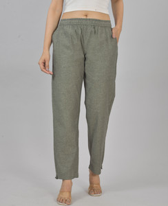 Qashida Regular Fit Women Grey Trousers