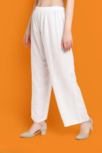 AMCOLLECTIONS Loose Fit Women White Trousers