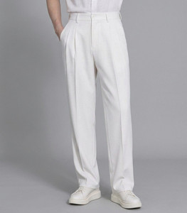 FashionInfinity Straight Fit Men White Trousers - Image 5