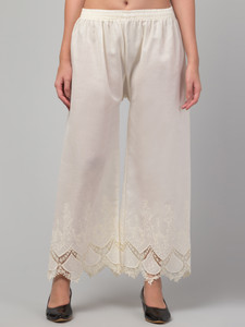 KGFONECLOTH Relaxed Women White Trousers