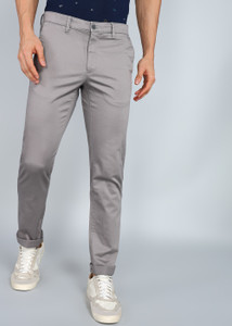 VAN HEUSEN SPORT Slim Fit Men Grey Trousers