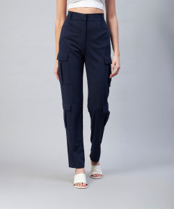 RARE Regular Fit Women Blue Trousers