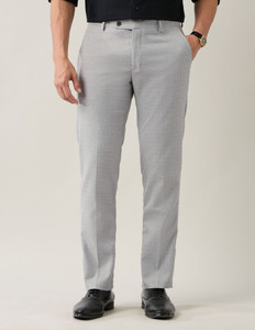 ARROW Regular Fit Men Grey Trousers