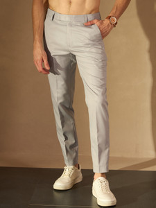 DENNISON Tapered Men Grey Trousers Buy DENNISON Tapered Men Grey Trousers  Online at Best Prices in India