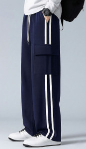 COMBRAIDED Loose Fit Men Blue Trousers - Image 6