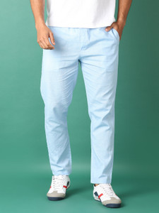 V-MART Regular Fit Men Light Blue Trousers