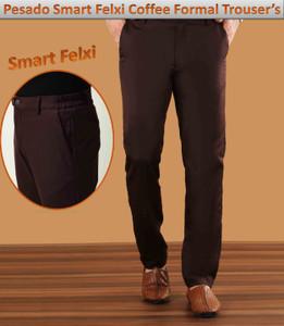 PESADO Slim Fit Men Brown Trousers