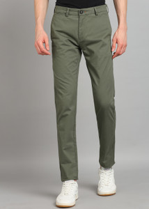 KILLER Slim Fit Men Dark Green Trousers