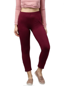 Lyra Slim Fit Women Maroon Trousers