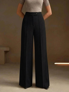 JERRY AND HANPHIL Loose Fit Women Black Trousers
