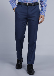 VAN HEUSEN Slim Fit Men Blue Trousers