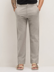 THE BEAR HOUSE Straight Fit Men Beige Trousers
