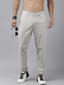 Roadster Regular Fit Men Grey Trousers