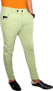 SK Clasy Slim Fit Men Light Green Trousers