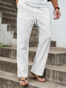 Plus91 Men White Trousers Regular Fit - Image 5