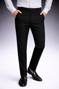 Burraq collection Regular Fit Men Black Trousers